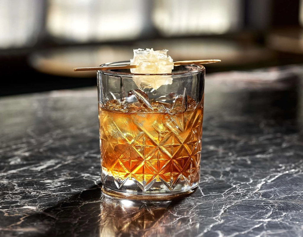 Aiden Darling Harbour Wayfarer s Signature Cocktail Gold Fashioned