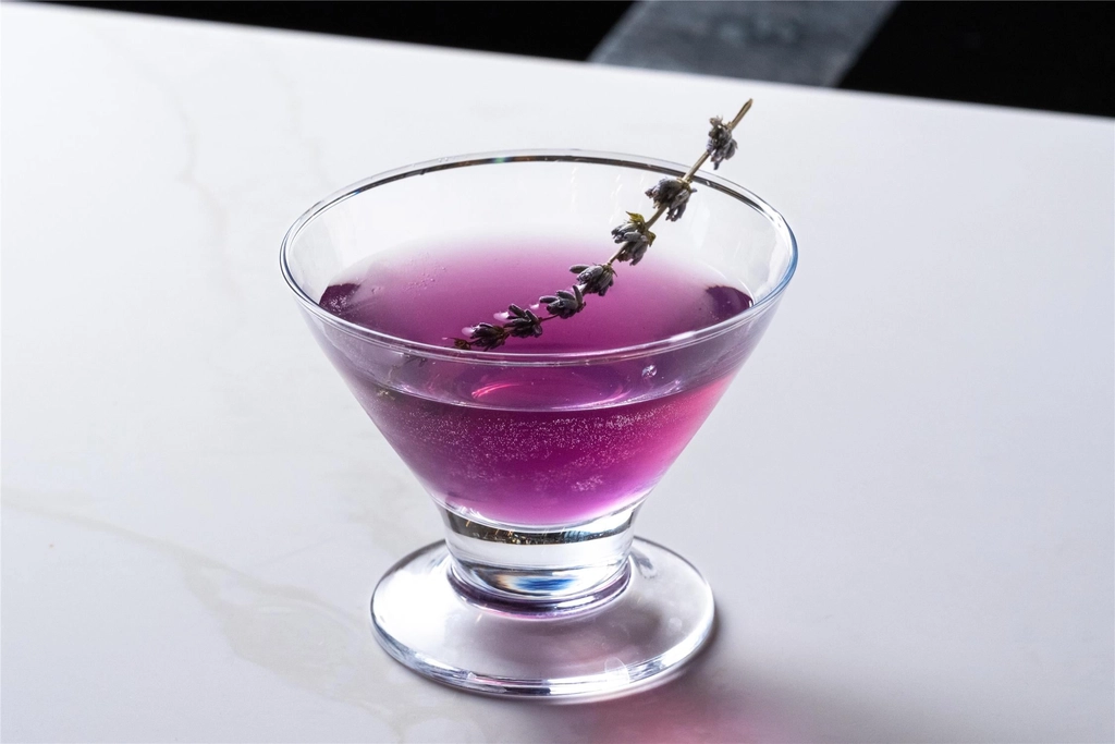 Lavender cocktail with orange twist
