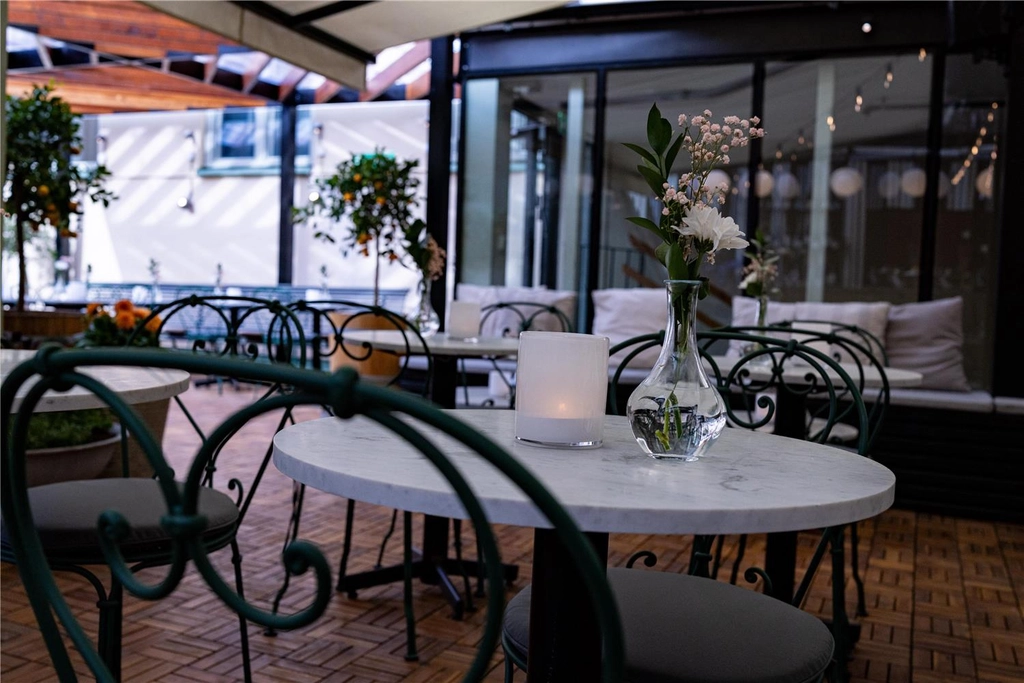 and hotel terrace