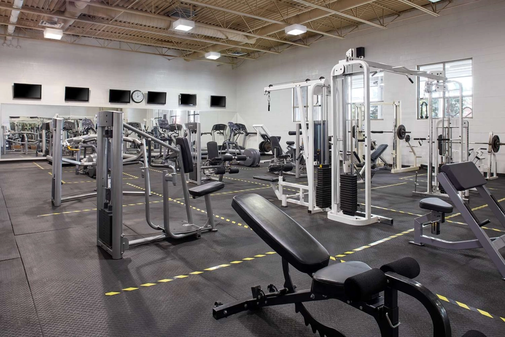 25,000 sq. ft. Athletic Club with Physically-Distanced Fitness Equipment