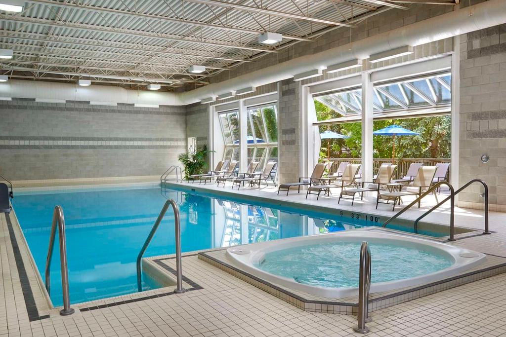 Indoor Pool 1/2 with Hot Tub